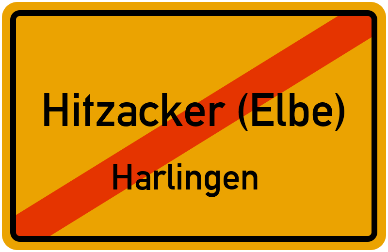 Ortsschild Hitzacker (Elbe)