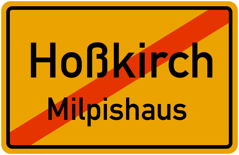 Ortsschild Hoßkirch