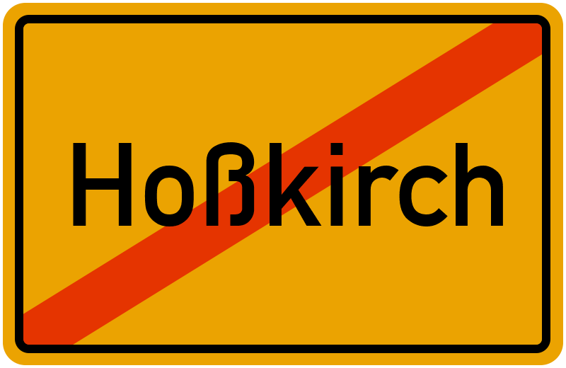 Ortsschild Hoßkirch