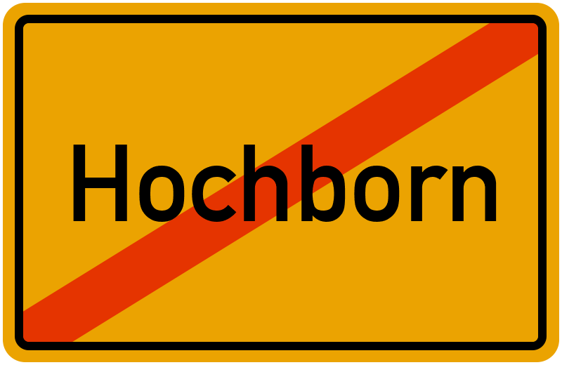 Ortsschild Hochborn