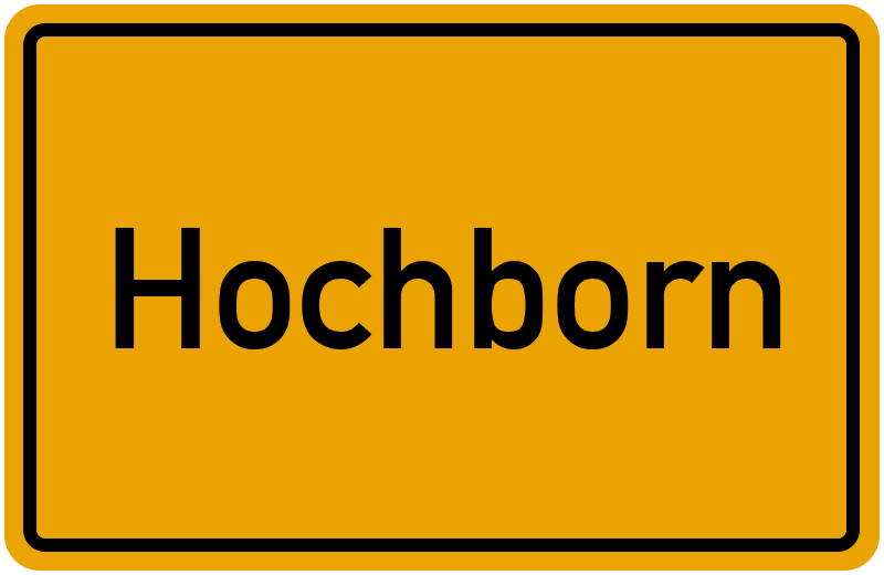 Ortsschild Hochborn