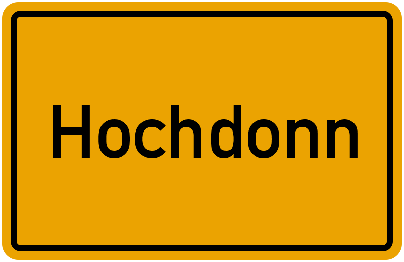 Ortsschild Hochdonn