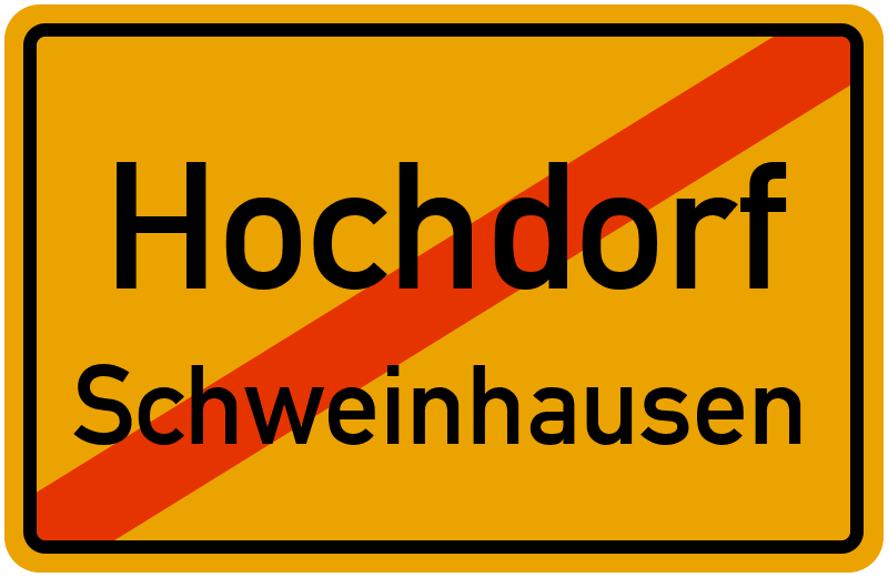 Ortsschild Hochdorf