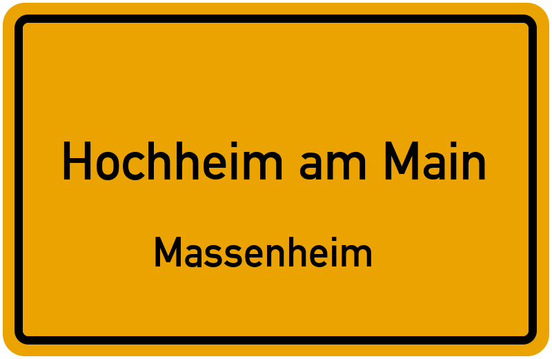 Ortsschild Hochheim am Main
