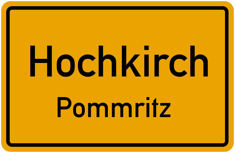 Ortsschild Hochkirch