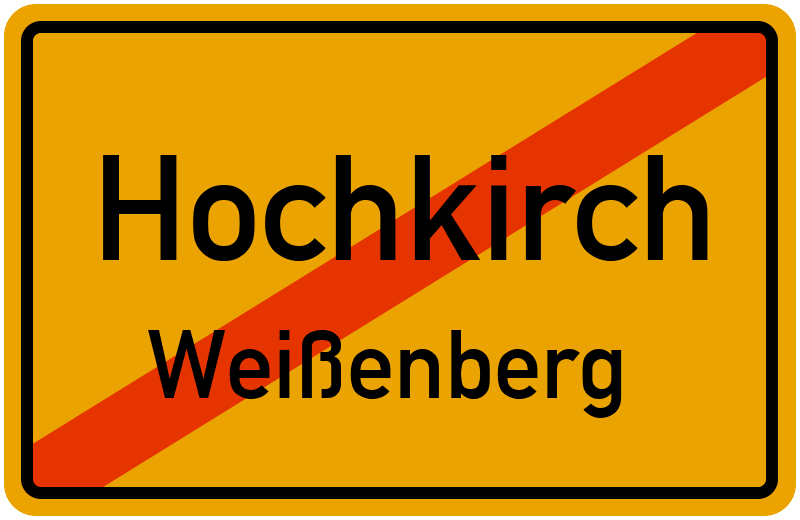 Ortsschild Hochkirch