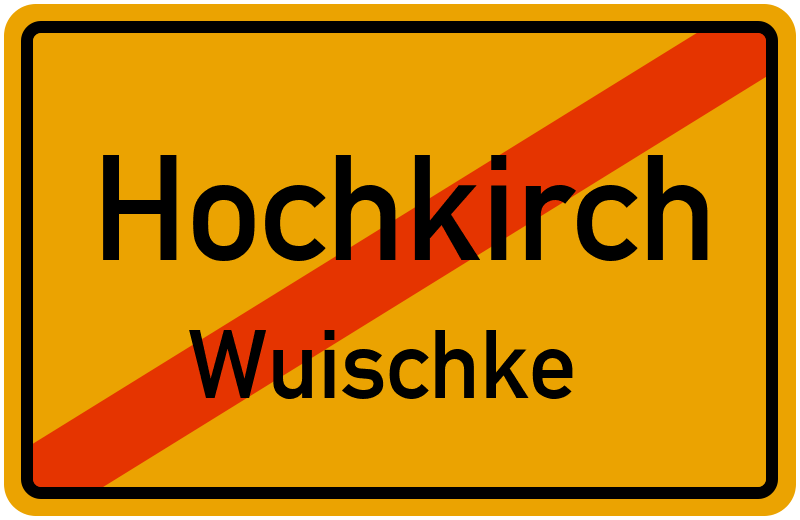 Ortsschild Hochkirch