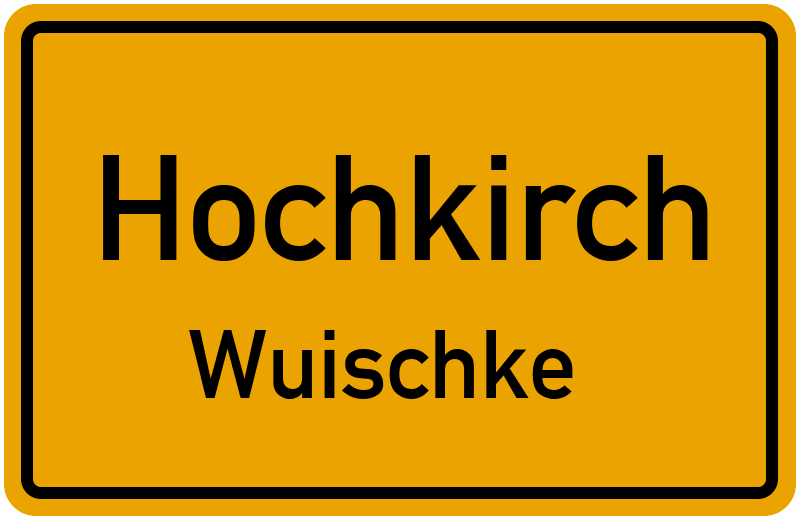 Ortsschild Hochkirch