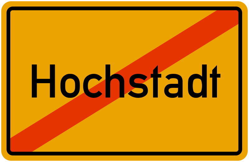 Ortsschild Hochstadt