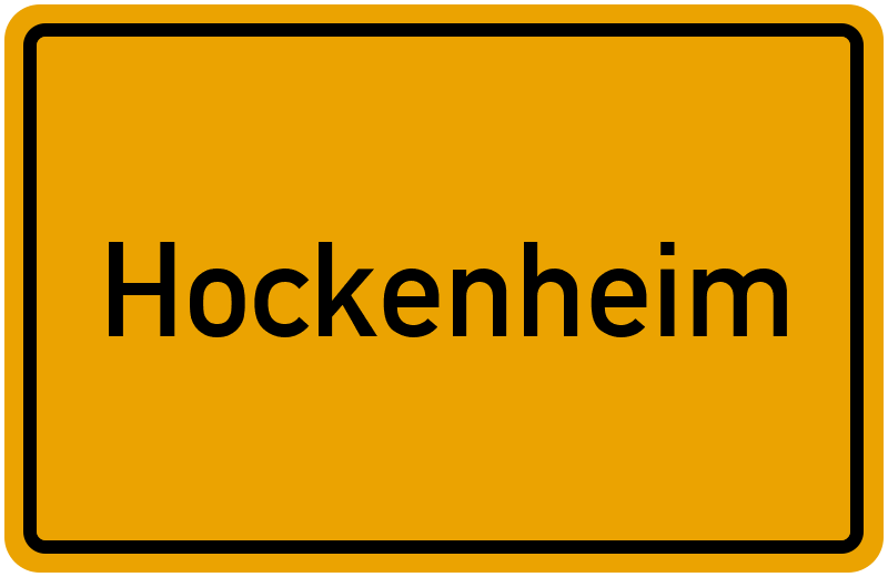 Ortsschild Hockenheim