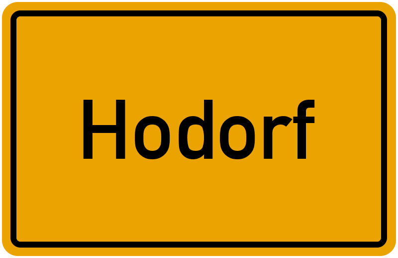 Ortsschild Hodorf