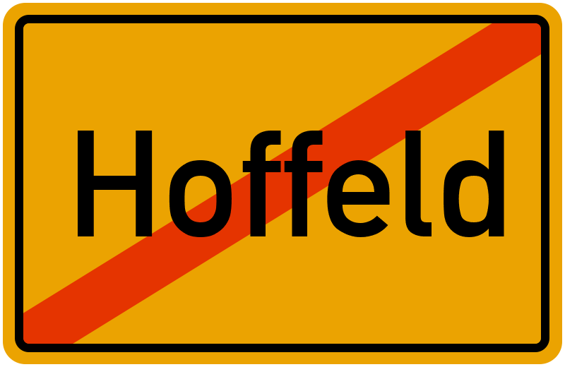 Ortsschild Hoffeld