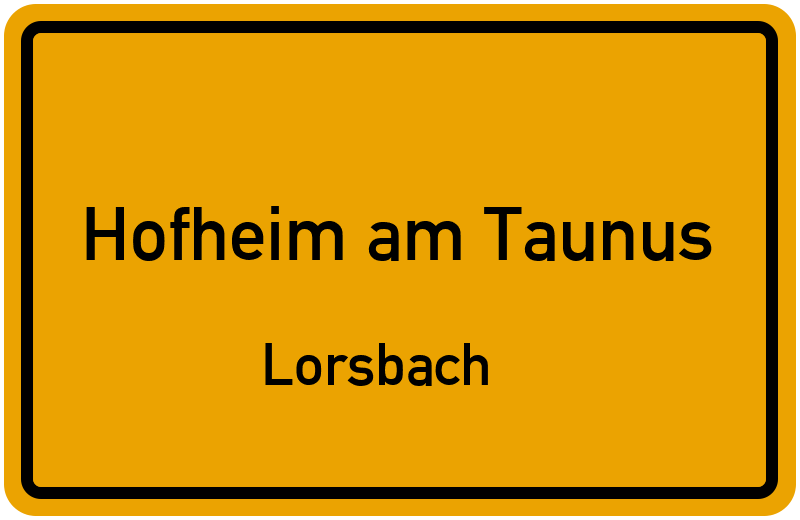 Ortsschild Hofheim am Taunus