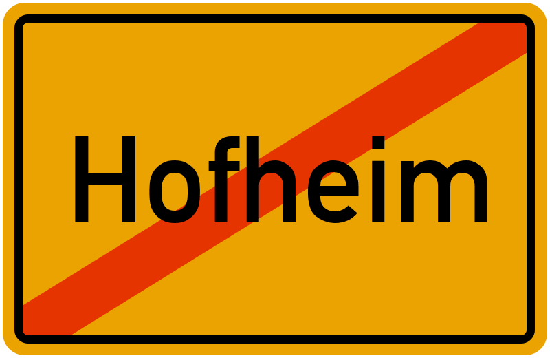 Ortsschild Hofheim