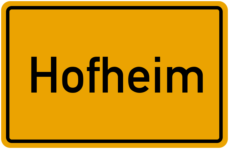 Ortsschild Hofheim