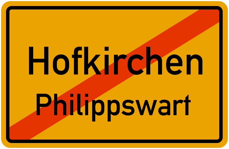 Ortsschild Hofkirchen