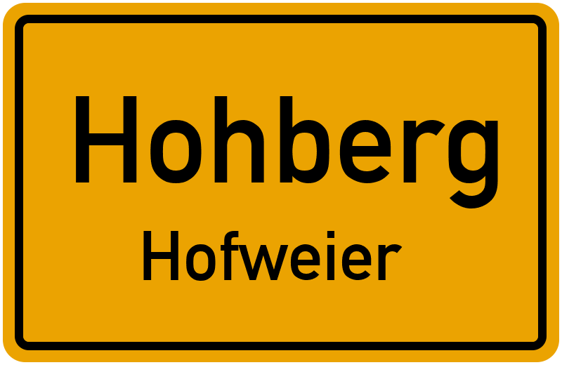 Ortsschild Hohberg