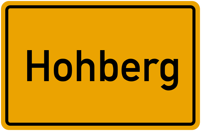 Ortsschild Hohberg