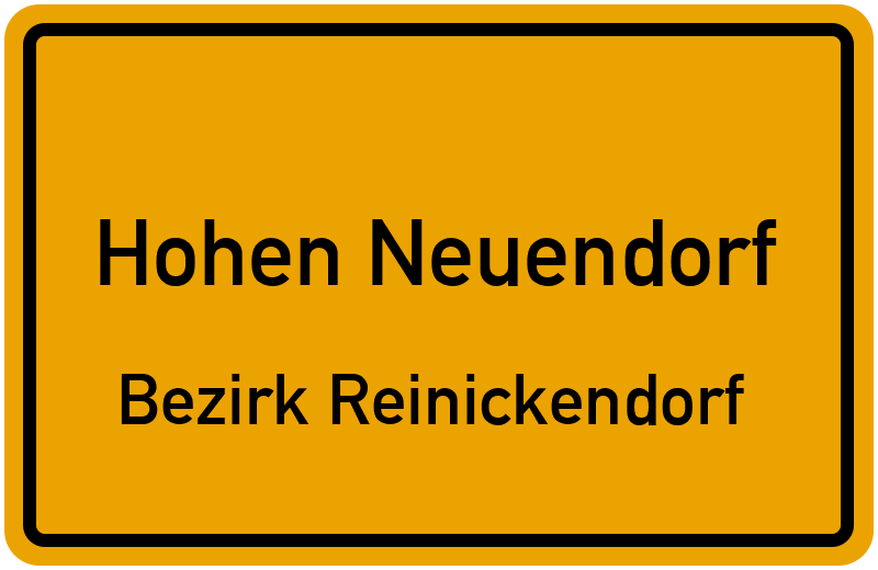Ortsschild Hohen Neuendorf