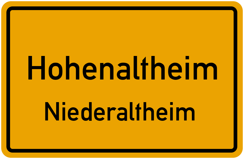 Ortsschild Hohenaltheim