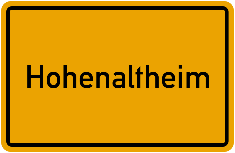 Ortsschild Hohenaltheim