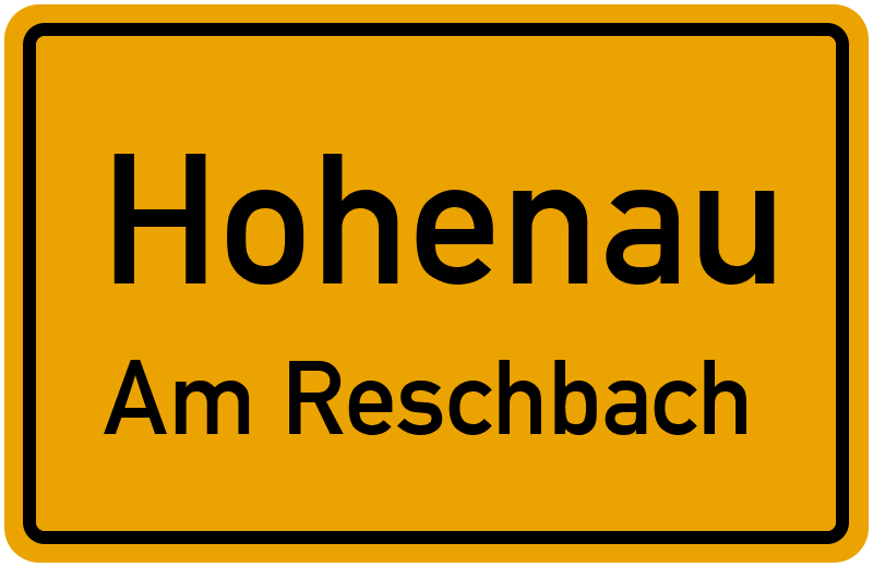 Ortsschild Hohenau