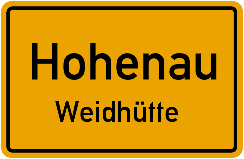Ortsschild Hohenau