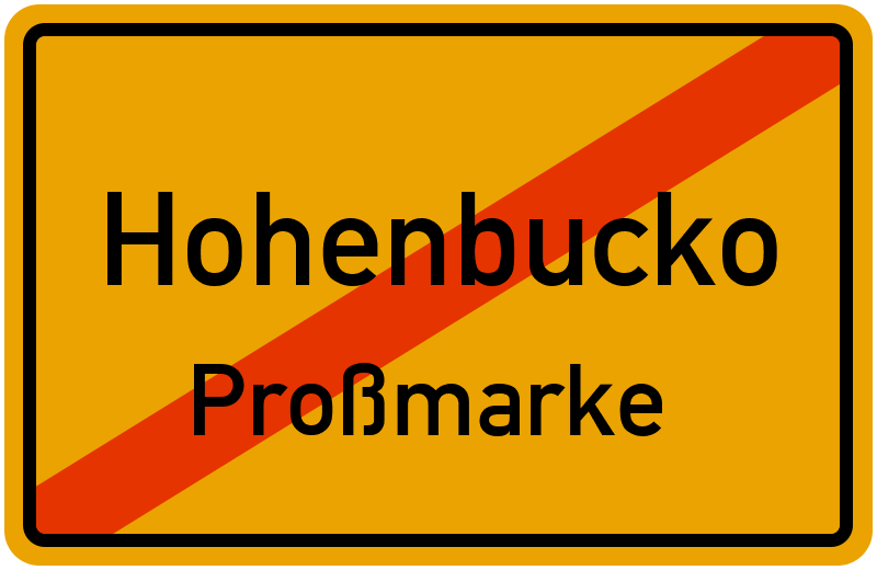 Ortsschild Hohenbucko
