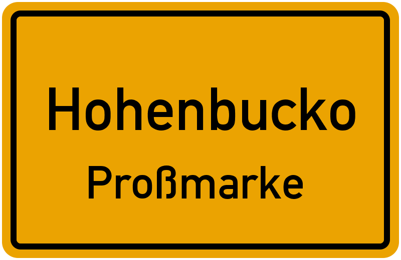 Ortsschild Hohenbucko