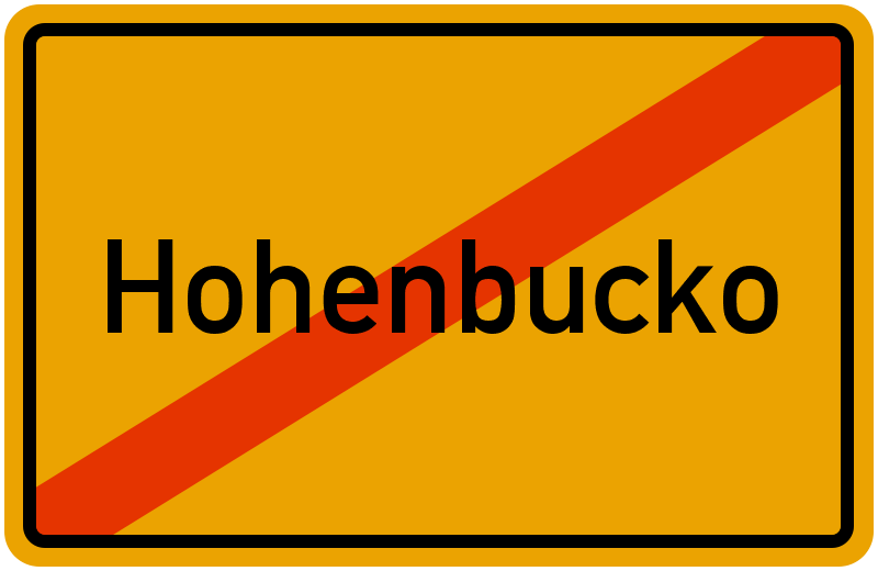 Ortsschild Hohenbucko