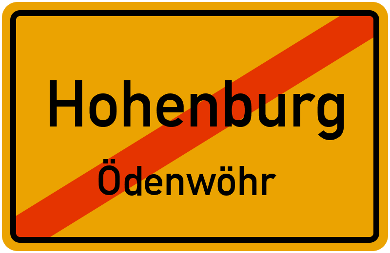 Ortsschild Hohenburg