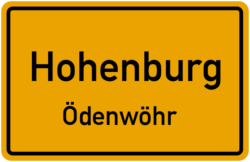 Ortsschild Hohenburg