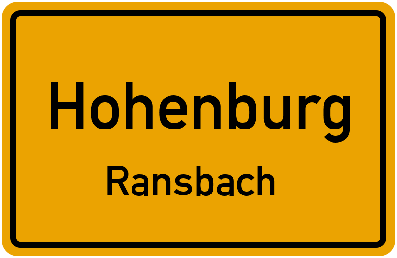 Ortsschild Hohenburg