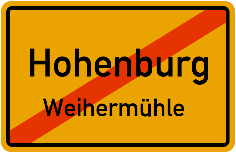 Ortsschild Hohenburg