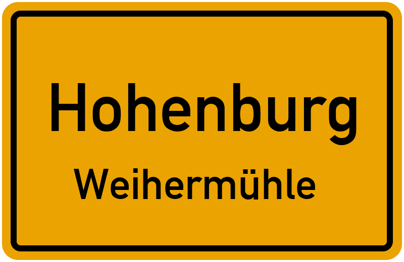 Ortsschild Hohenburg