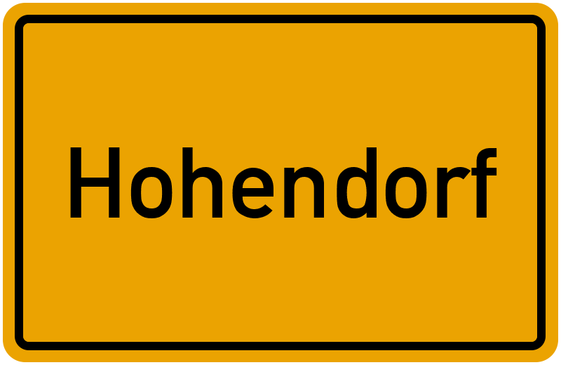 Ortsschild Hohendorf