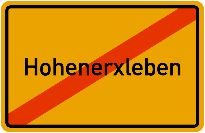 Ortsschild Hohenerxleben