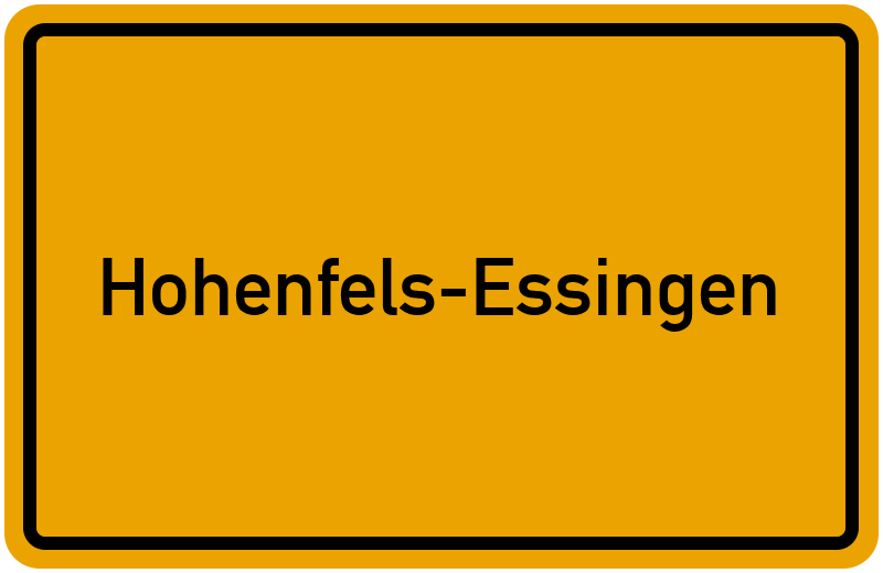 Ortsschild Hohenfels-Essingen