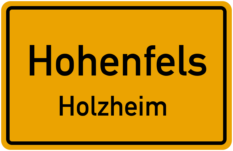Ortsschild Hohenfels