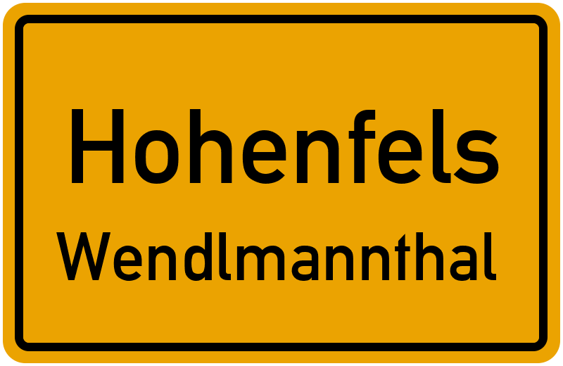 Ortsschild Hohenfels