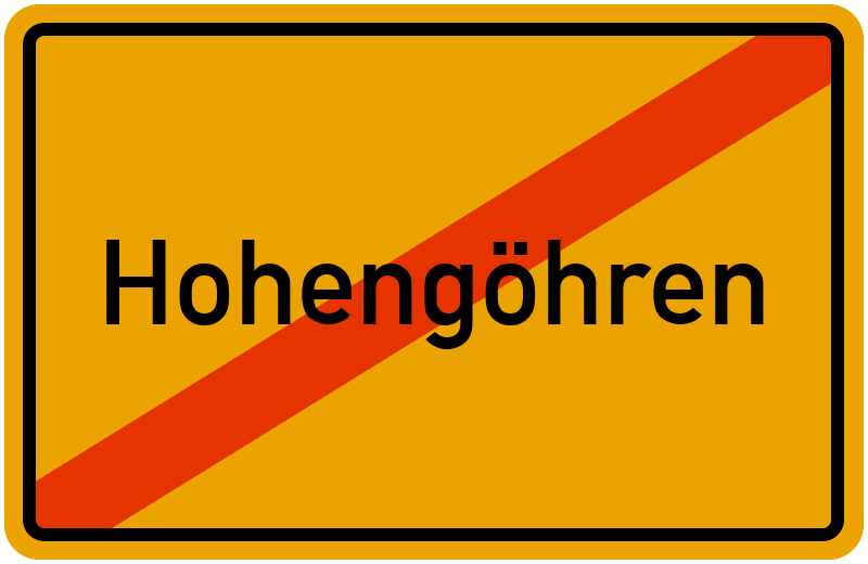 Ortsschild Hohengöhren