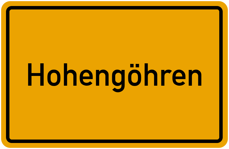 Ortsschild Hohengöhren