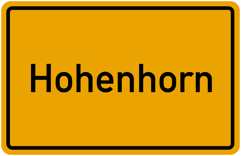 Ortsschild Hohenhorn