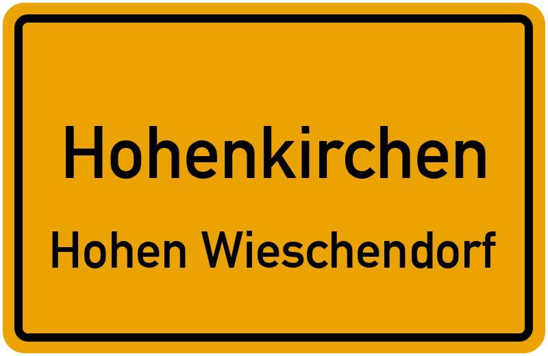 Ortsschild Hohenkirchen