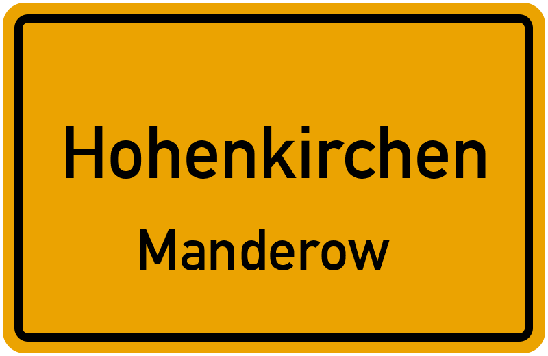 Ortsschild Hohenkirchen