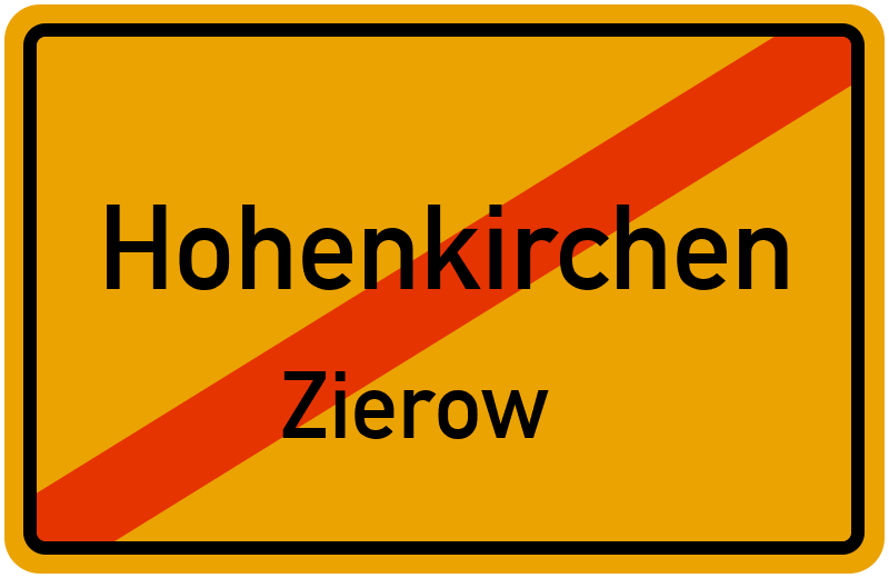 Ortsschild Hohenkirchen