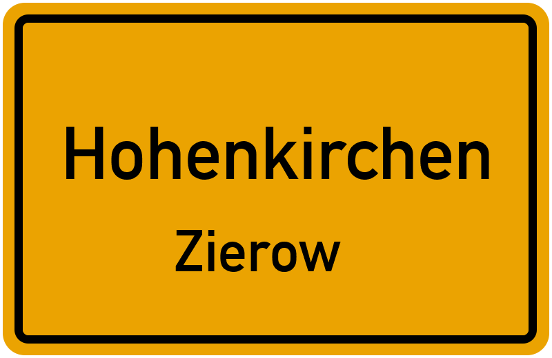 Ortsschild Hohenkirchen