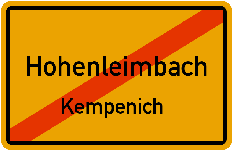 Ortsschild Hohenleimbach