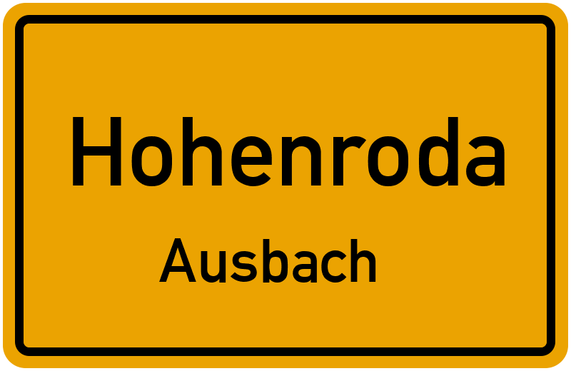 Ortsschild Hohenroda