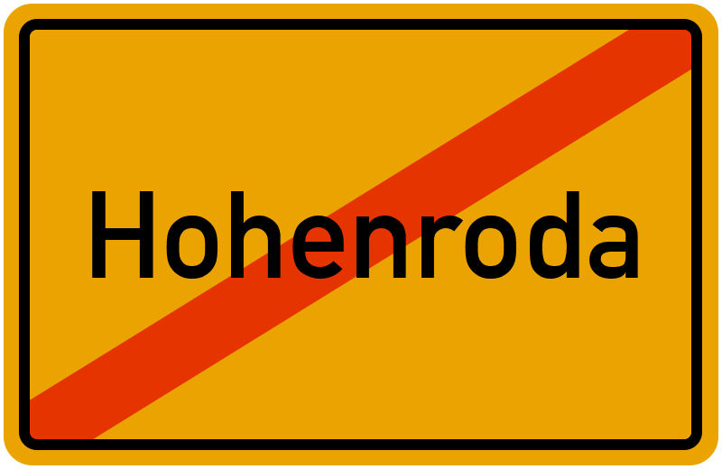 Ortsschild Hohenroda